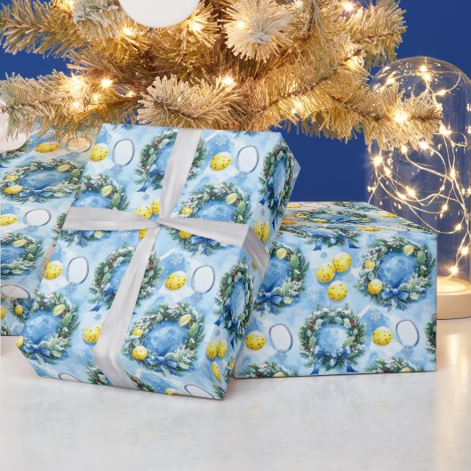 Pickleball Kerst thema Cadeaupapier (Feestdagen)