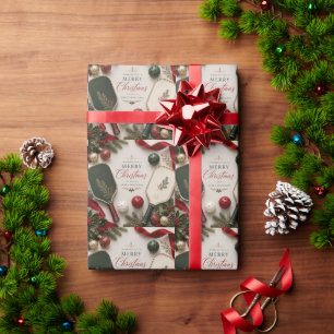 Pickleball Kerst thema Cadeaupapier