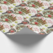 Pickleball Kerst thema Cadeaupapier (Hoek)