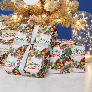 Pickleball Kerst thema Cadeaupapier