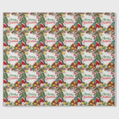 Pickleball Kerst thema Cadeaupapier (Vlak)