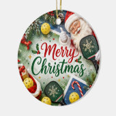 Pickleball Kerst thema Keramisch Ornament (Links)