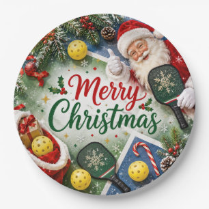 Pickleball Kerst thema Papieren Bordje
