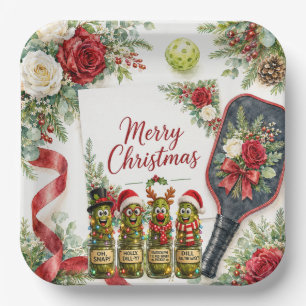 Pickleball Kerst thema Papieren Bordje
