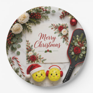 Pickleball Kerst thema Papieren Bordje