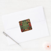 Pickleball Kerst thema Vierkante Sticker (Envelop)