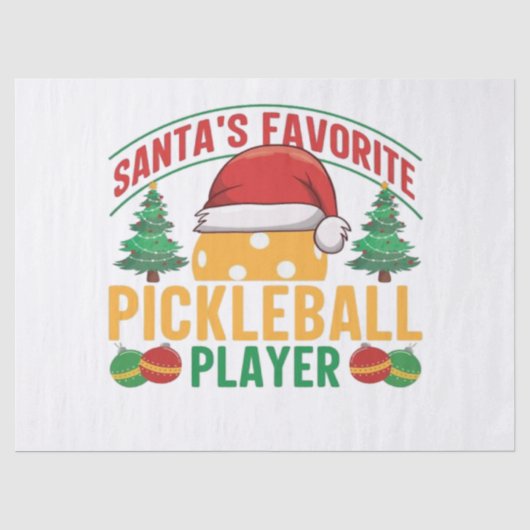 Pickleball kerst tissuepapier (Voorkant)