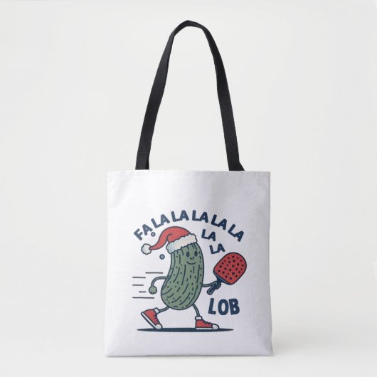 Pickleball kerst tote bag (Voorkant)