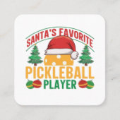 Pickleball kerst vierkante visitekaartje (Voorkant)