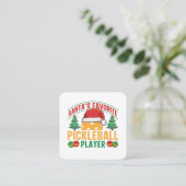 Pickleball kerst vierkante visitekaartje (Staand voorkant)