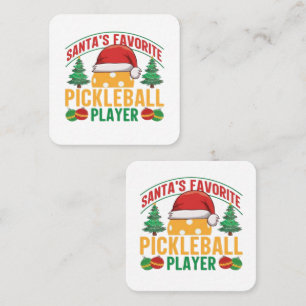 Pickleball kerst vierkante visitekaartje