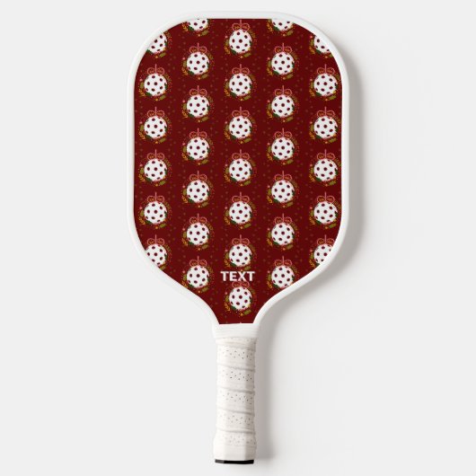 Pickleball kerstbal Bauble  Pattern Paddle (Achterkant)