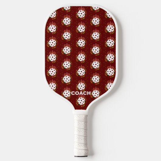 Pickleball kerstbal Bauble Pattern Pickleball Paddle (Voorkant)