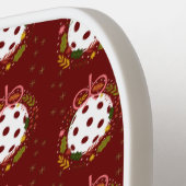 Pickleball kerstbal Bauble Pattern Pickleball Paddle (Links Detail)