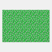 Pickleball Kerstbal Red Green Snowflake Ho Ho Ho Inpakpapier Vel (Voorkant 3)