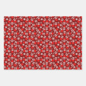 Pickleball Kerstbal Red Green Snowflake Ho Ho Ho Inpakpapier Vel (Voorkant 2)