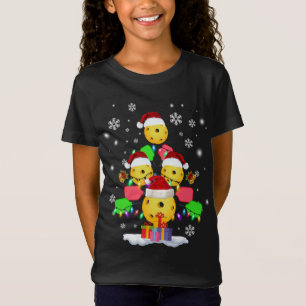 Pickleball-kerstboom Santa Pickleball X-mas L T-shirt