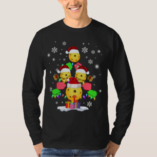 Pickleball-kerstboom Santa Pickleball X-mas L T-shirt