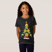 Pickleball-kerstboom Santa Pickleball X-mas L T-shirt (Voorkant volledig)