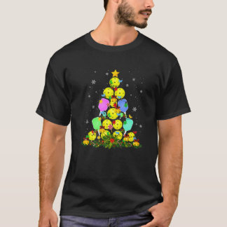 Pickleball-kerstboom Santa Pickleball X-Mas L T-shirt