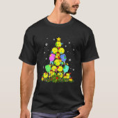 Pickleball-kerstboom Santa Pickleball X-Mas L T-shirt (Voorkant)