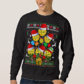 Pickleball-kerstboom Ugly Sweater Santa Paddl (Voorkant)