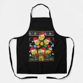 Pickleball-kerstboom Ugly Sweater Santa Paddl Schort (Voorkant)