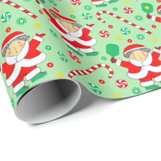 Pickleball Kerstcadeau Cadeaupapier (Rol Hoek)