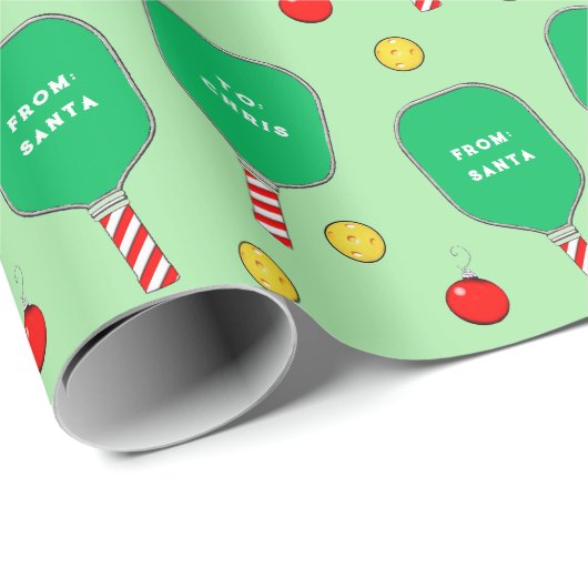 Pickleball Kerstcadeau Cadeaupapier (Rol Hoek)