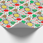 Pickleball Kerstcadeau Cadeaupapier (Hoek)