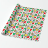 Pickleball Kerstcadeau Cadeaupapier (Uitgerold)