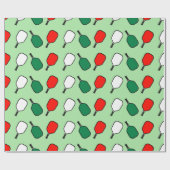 Pickleball Kerstcadeau Inpakpapier (Vlak)