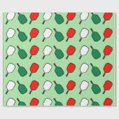 Pickleball Kerstcadeau Inpakpapier (Vlak)