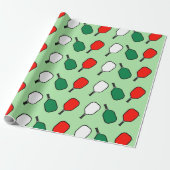 Pickleball Kerstcadeau Inpakpapier (Uitgerold)