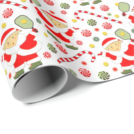 Pickleball Kerstcadeau Inpakpapier (Rol Hoek)