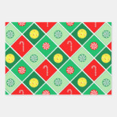 Pickleball Kerstcadeau Inpakpapier Vel (Voorkant 2)