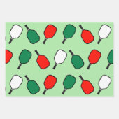 Pickleball Kerstcadeau Inpakpapier Vel (Voorkant 2)