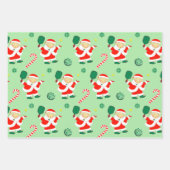 Pickleball Kerstcadeau Inpakpapier Vel (Voorkant)
