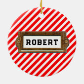 Pickleball Kerstcadeau Keramisch Ornament (Achterkant)
