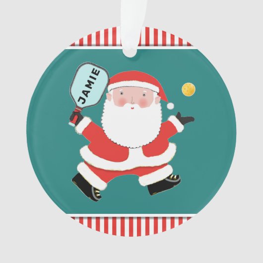 Pickleball Kerstcadeau Ornament (voorkant)