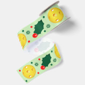 Pickleball Kerstcadeau Satijnen Lint (Achterkant)
