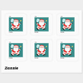 Pickleball Kerstcadeau Tags Vierkante Sticker (Vel)