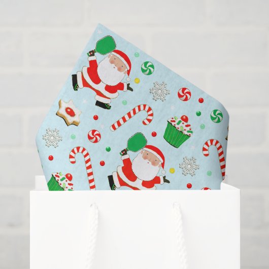 Pickleball Kerstcadeau Tissuepapier (Cadeauzakje)