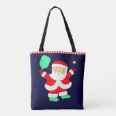 Pickleball Kerstcadeau Tote Bag (Achterkant)