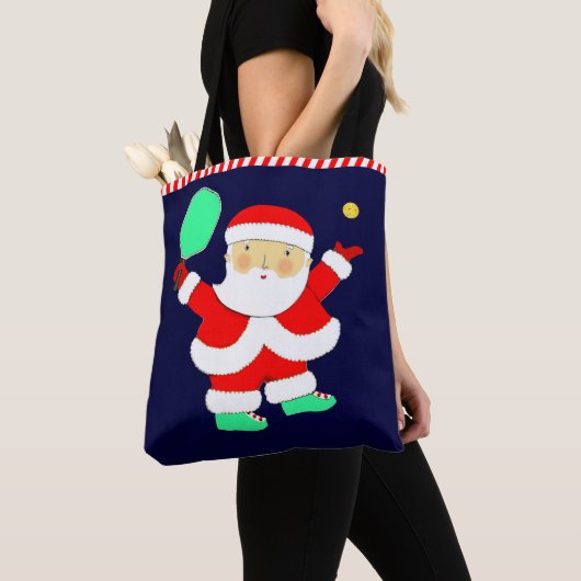 Pickleball Kerstcadeau Tote Bag (Dichtbij)