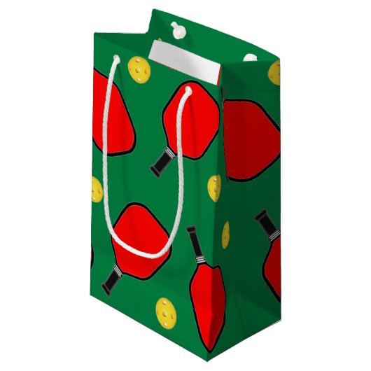 Pickleball-kerstcadeau voor kleine cadeaus klein cadeauzakje (Voorkant Gekanteld)