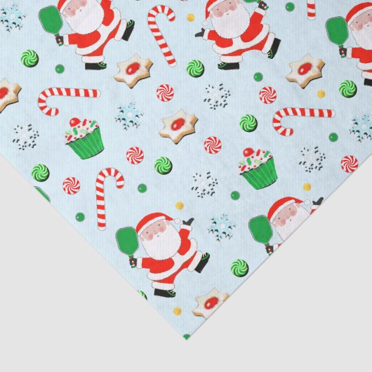 Pickleball-kerstcadeaubon Tissuepapier (Detail)