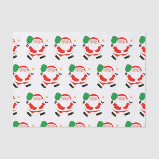 Pickleball-kerstcadeaubon Tissuepapier (Voorkant)