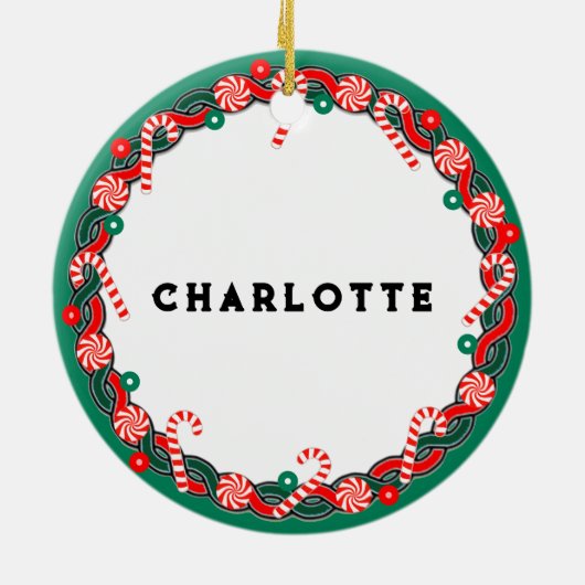 Pickleball-kerstcollectibel Keramisch Ornament (Achterkant)