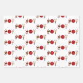 Pickleball-kerstfeest, Candy Cane, Reindeer Inpakpapier Vel (Voorkant 2)